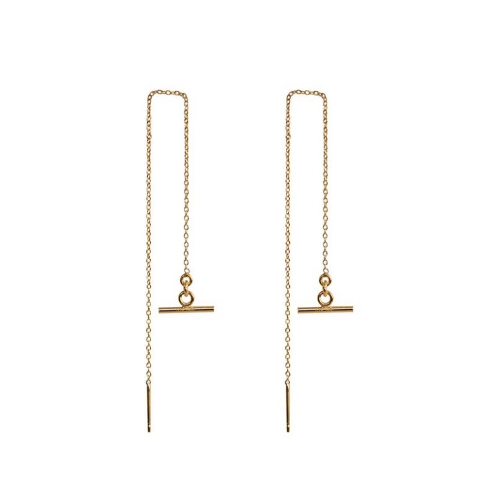 NWT TOA Bar Drop Threader Earrings